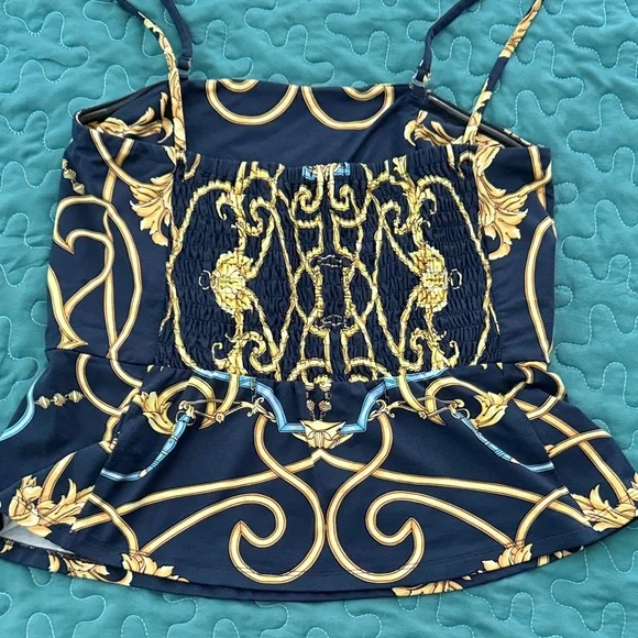 Chic Black and Gold Women's Camisole - Picture 2 of 4